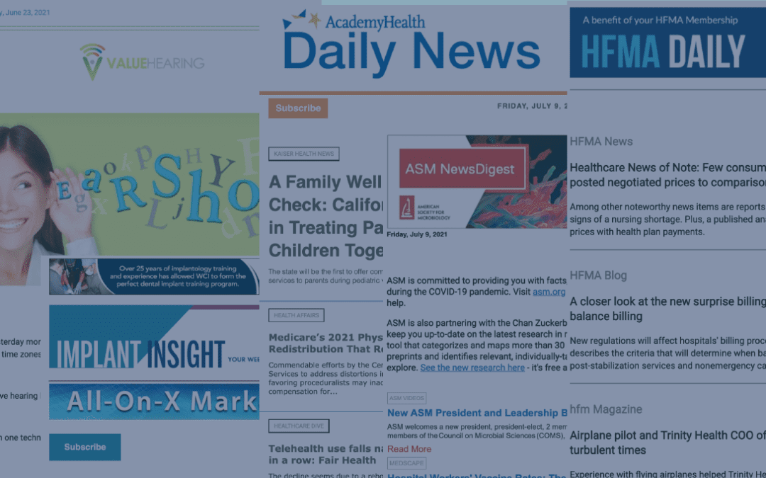 Health, Science, and Medicine Newsletters Sent by rasa.io Customers