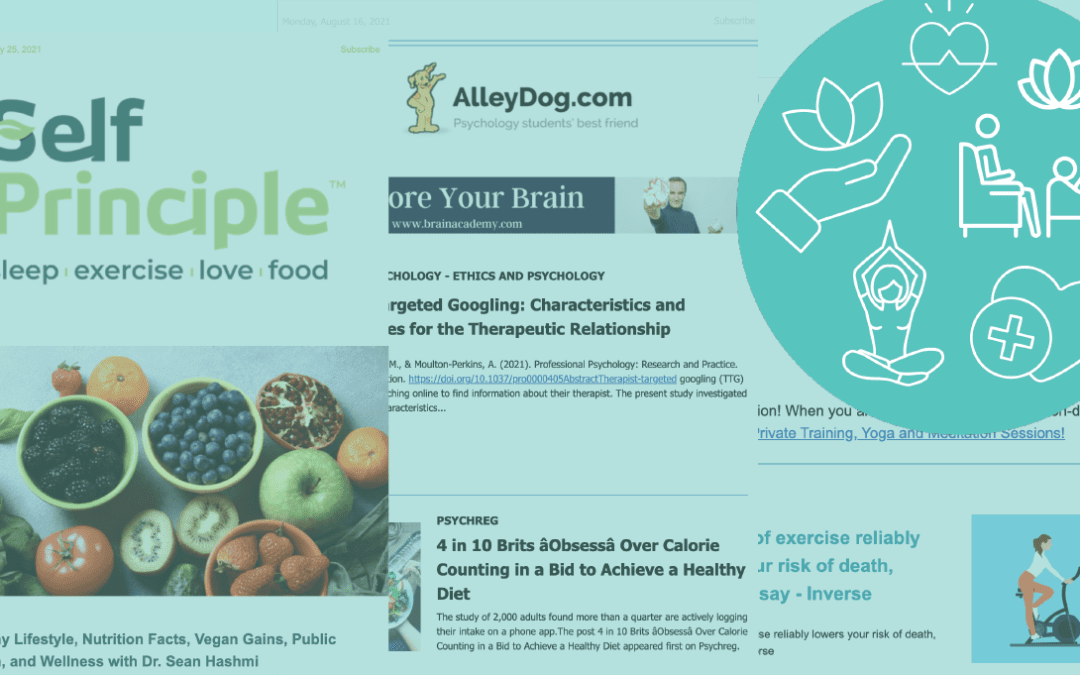 Wellness, Therapy, and Healthy Living Newsletters sent by rasa.io Customers