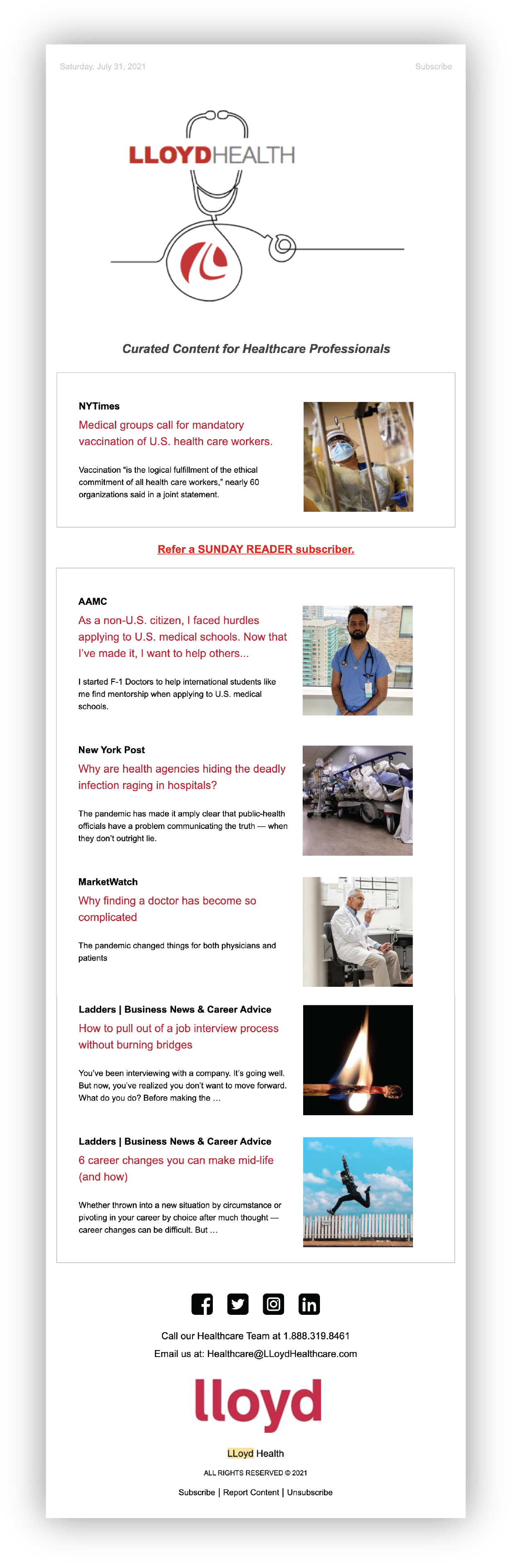 Lloyd Health - rasaio - Human Resources and Staffing - Example Newsletter