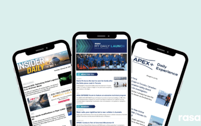 Aviation, Airlines, and Aerospace Newsletters Sent by rasa.io Customers